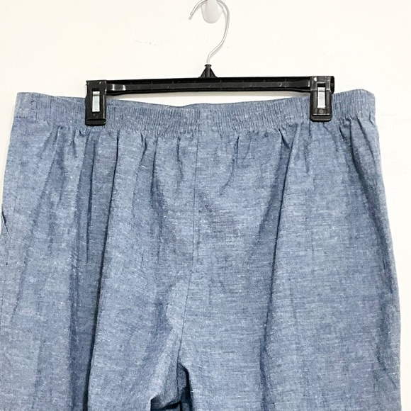 ALFRED DUNNER Women Pull On Capris Blue Slant Pockets Elastic Waist  Size 16 - Picture 4 of 6